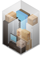 2 by 2 metre storage unit