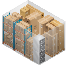 4 by 3 metre storage unit